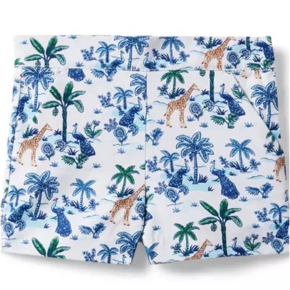 Janie and Jack Safari Toile Short Girls Sz8
